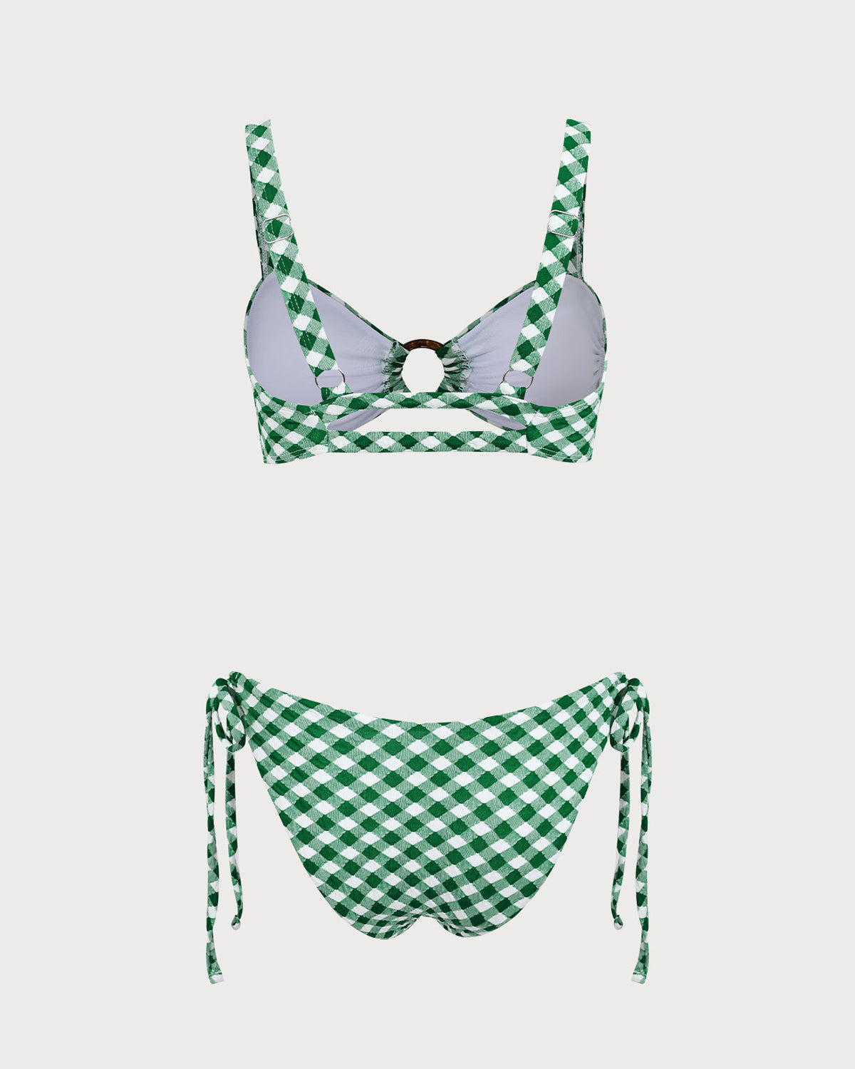 Sueña™ Yeşil Ekose O-Ring Bikini Seti