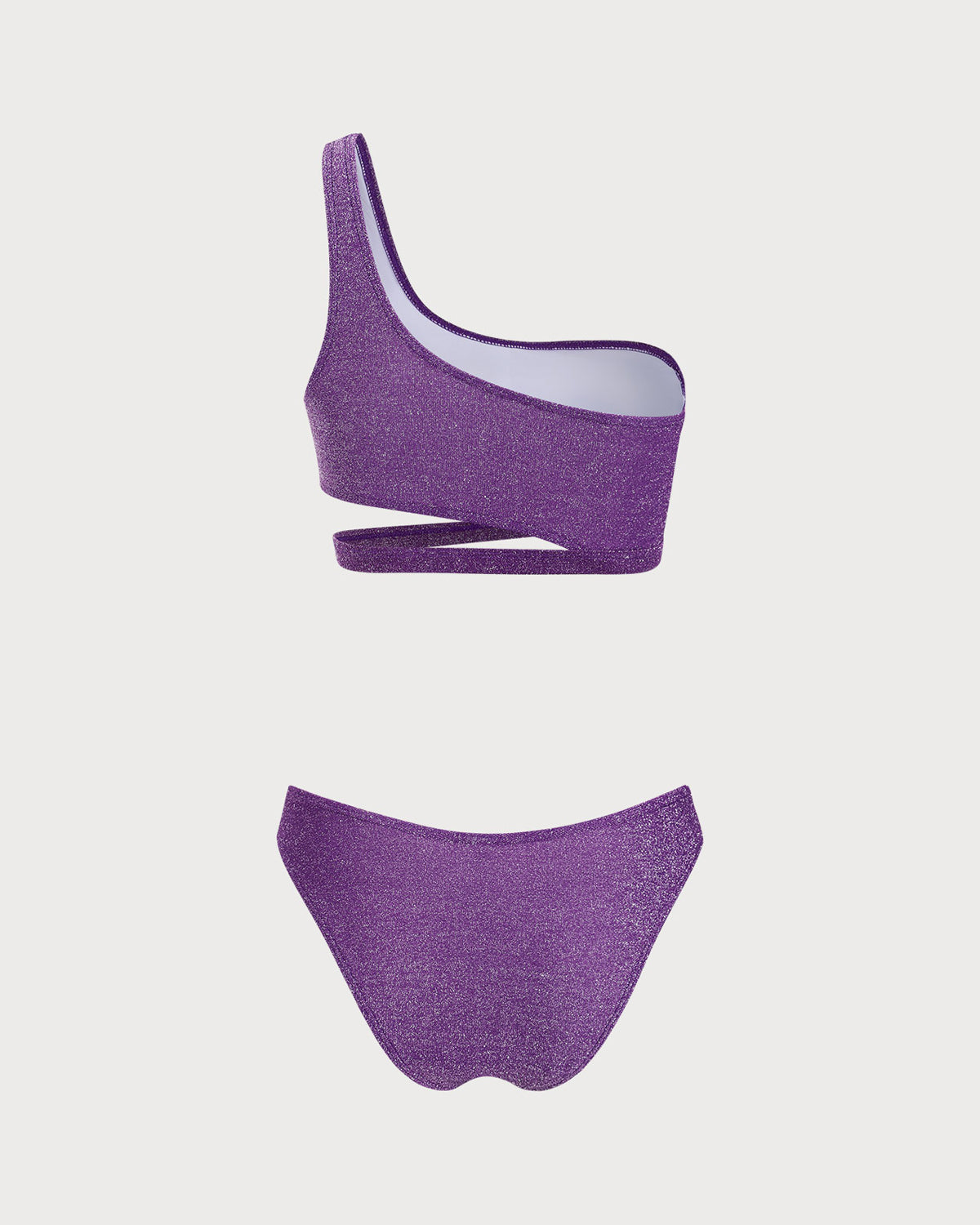 Sueña™ Mor Simli Tek Omuz Bikini Takımı