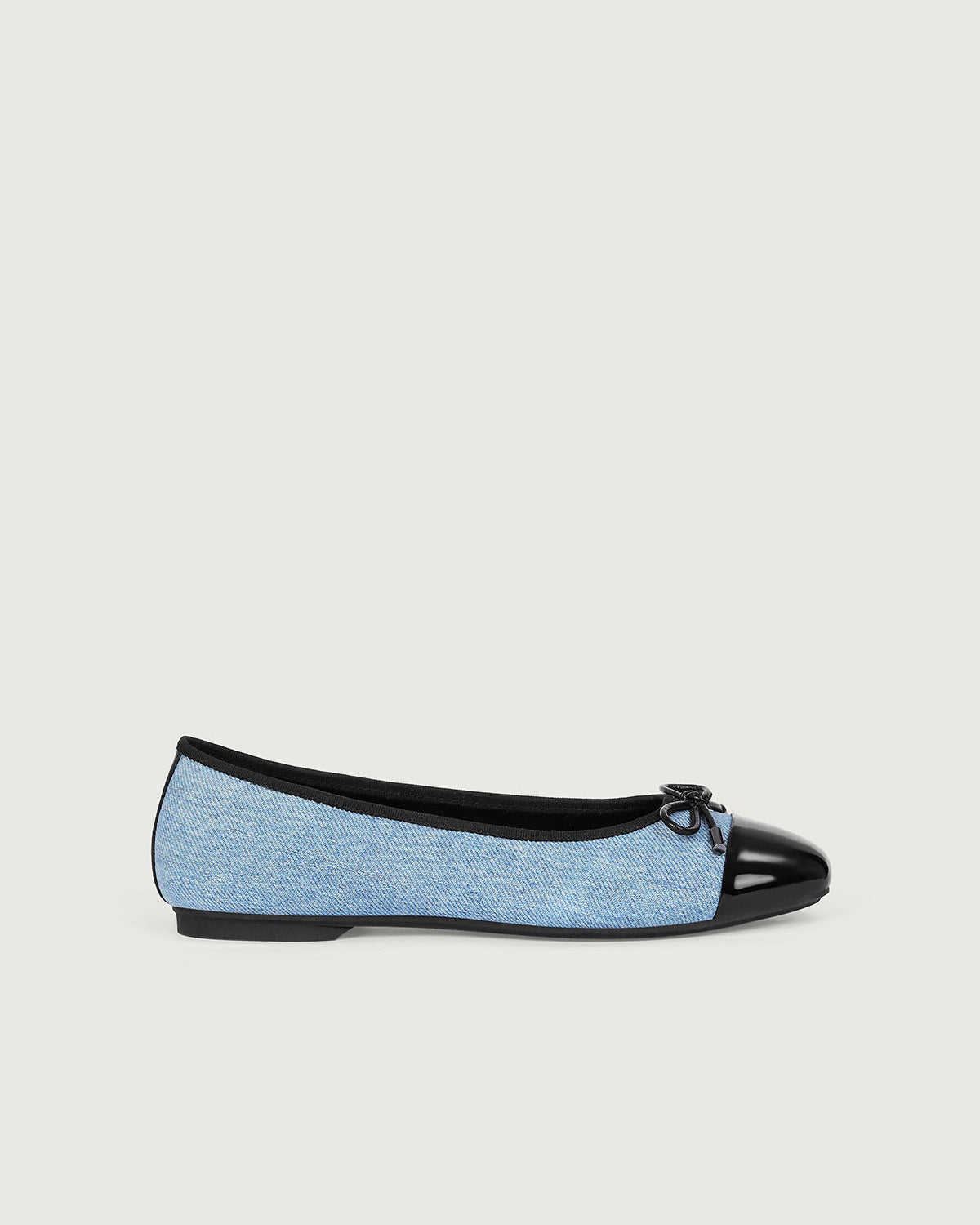 Sueña™ Enfiis Açık Mavi Yıkanmış Denim Çapraz Kafa Babet.