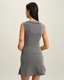 Sueña™ Gri Yaka Düğmeli Tank Top