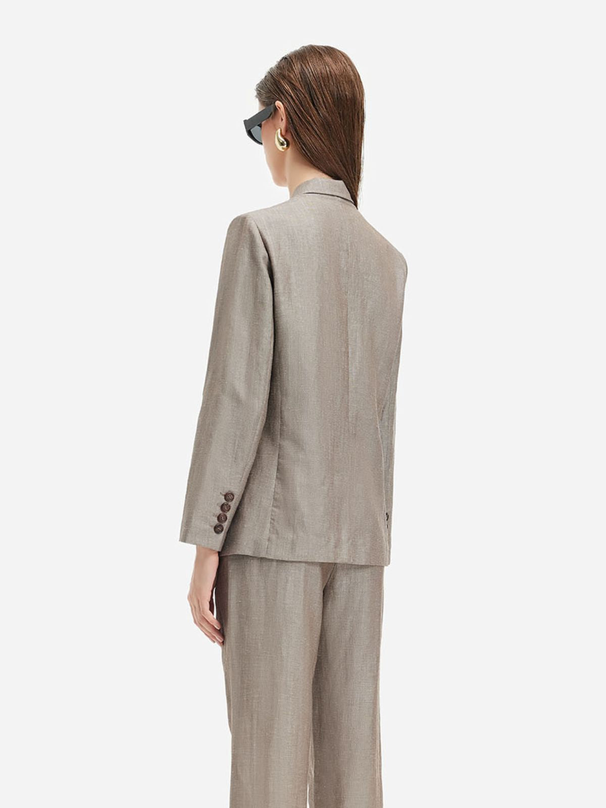 Fransız Yün Keten Blazer