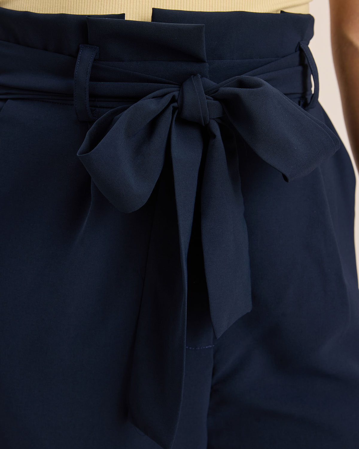 Sueña™ Mavi Kıvrımlı Düz Pantolon