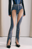 Delilah Yüksek Bel Fileli Skinny Jeans