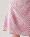 Sueña™ Pembe Ekose A Kesim Mini Etek