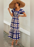 Patchwork Maxi Elbise
