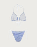 Sueña™ Mavi Geometrik Üçgen İpli Bikini Takımı