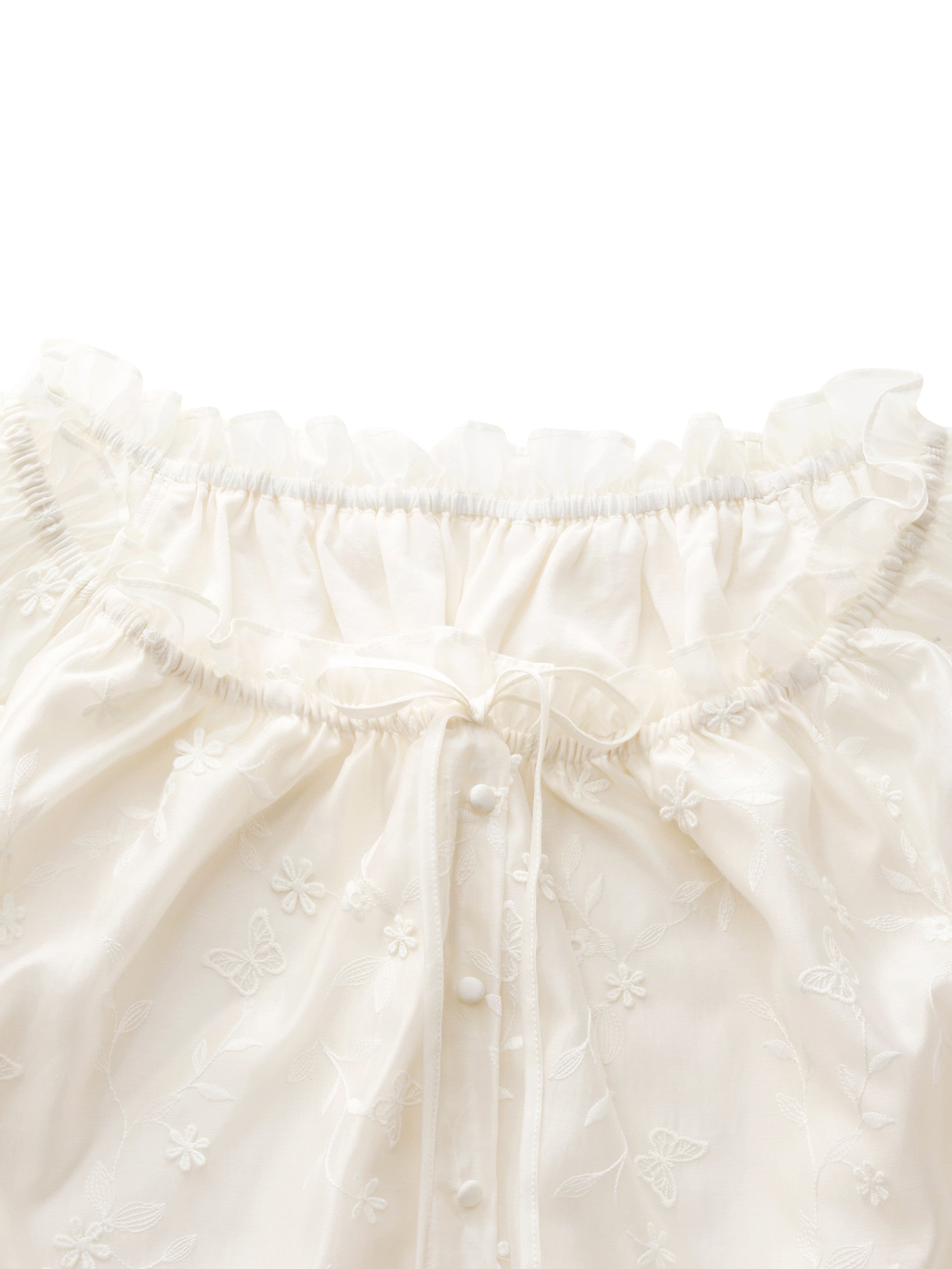 Tencel Karışımlı İşlemeli Kadın Üstü
