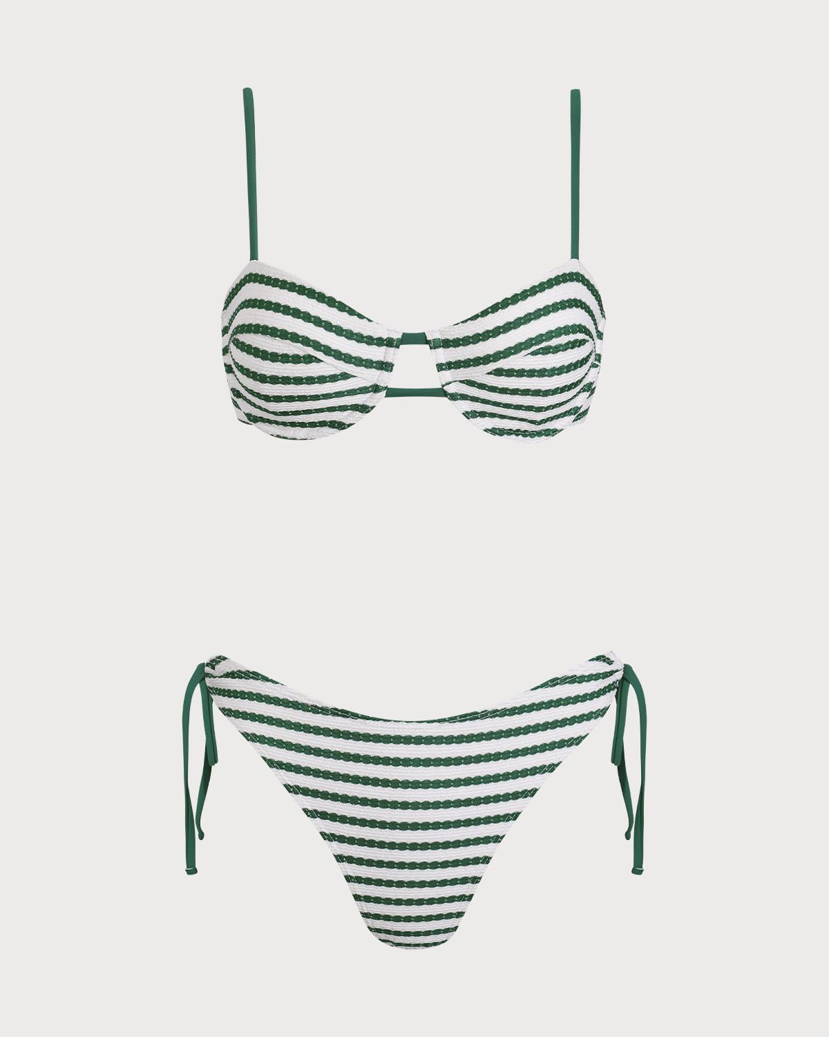 Sueña™ Yeşil Çizgili Balenli Bikini Takımı