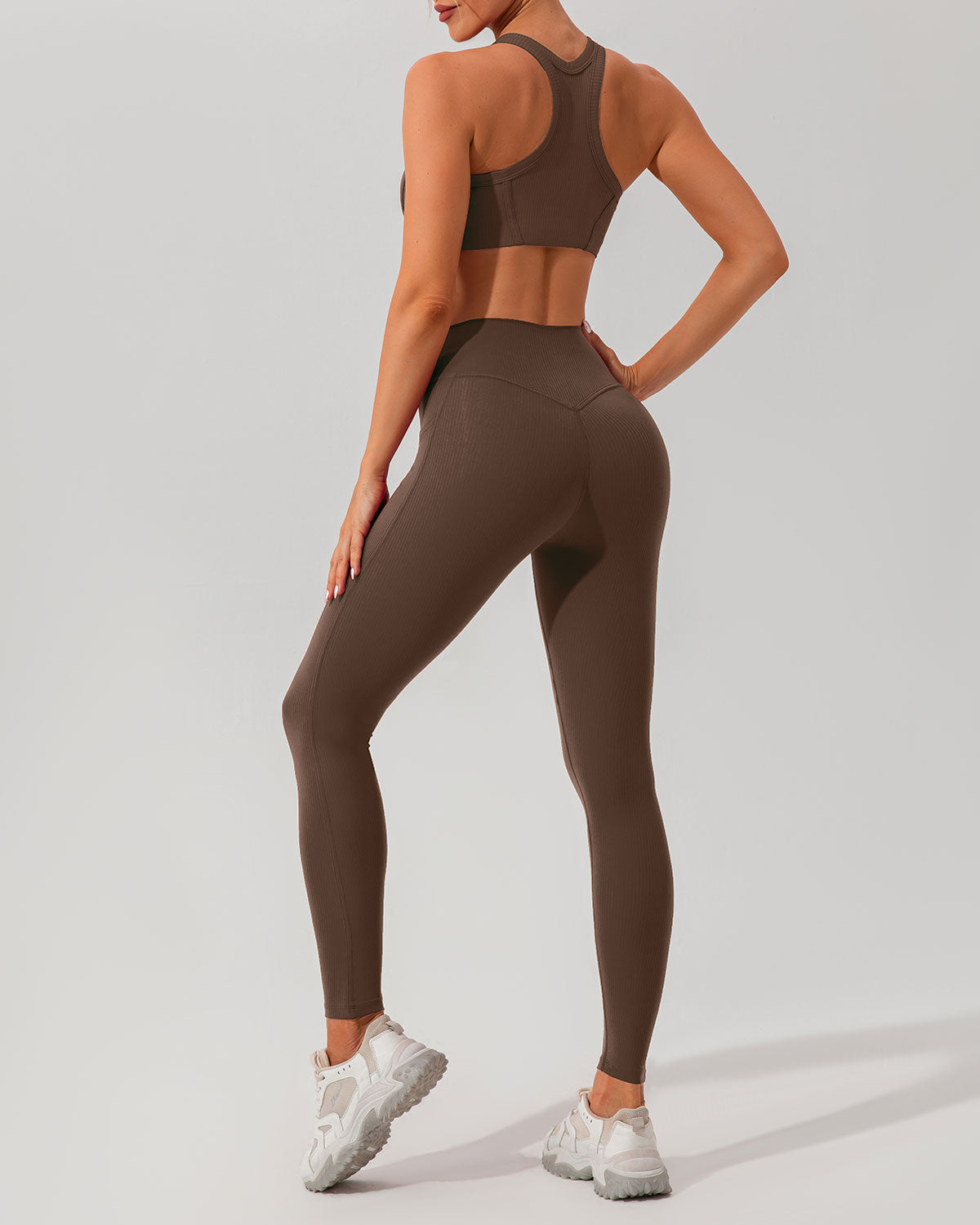 Sueña™ Kahverengi Çabuk Kuruyan Yüksek Bel Yoga Taytı