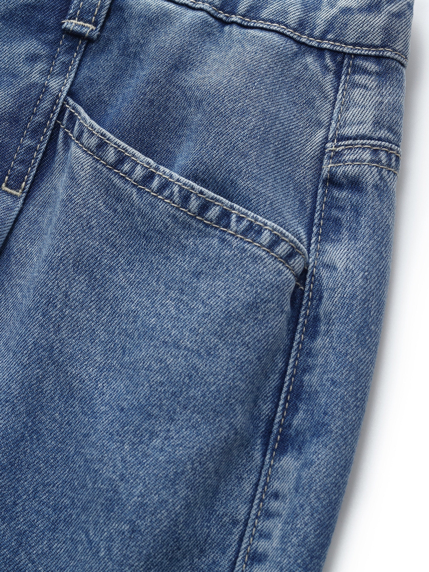 %100 Tencel Denim Kadın Ayarlanabilir Bel Kot Pantolon