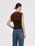 Tencel Karışımlı Örme Yelek Ve Şal İki Parçalı Set
