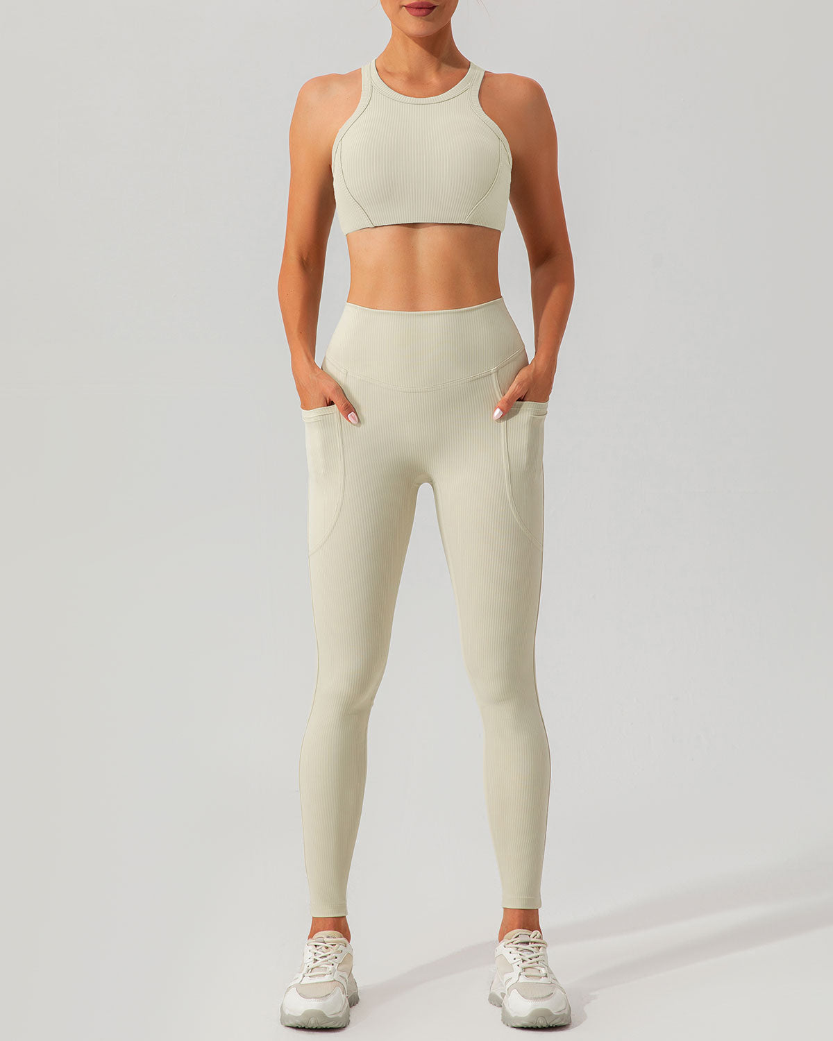 Sueña™ Bej Sırtlı Yoga Atlet