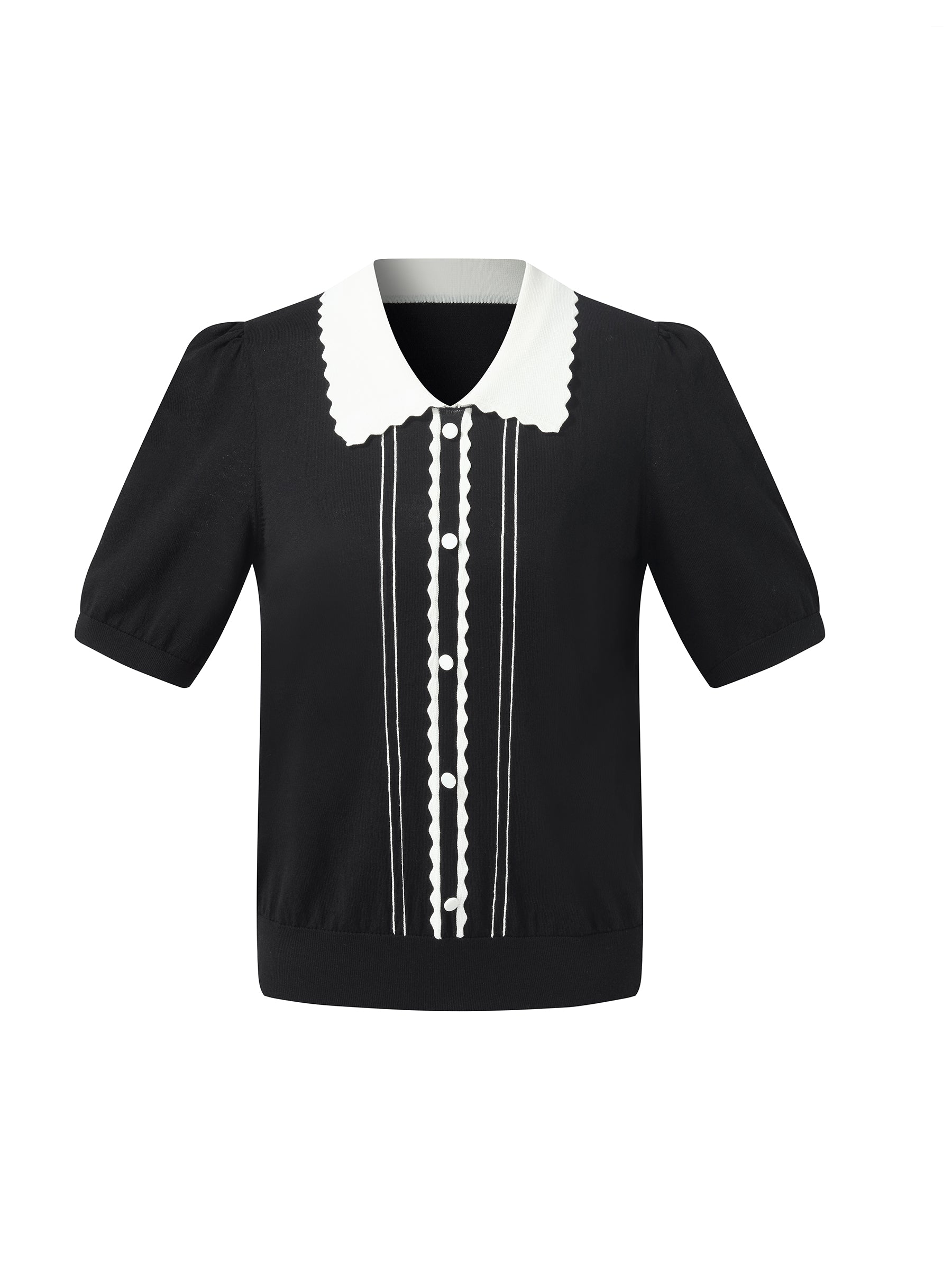 Tencel Karışımlı Renk Bloklu Kadın Örgü Üst