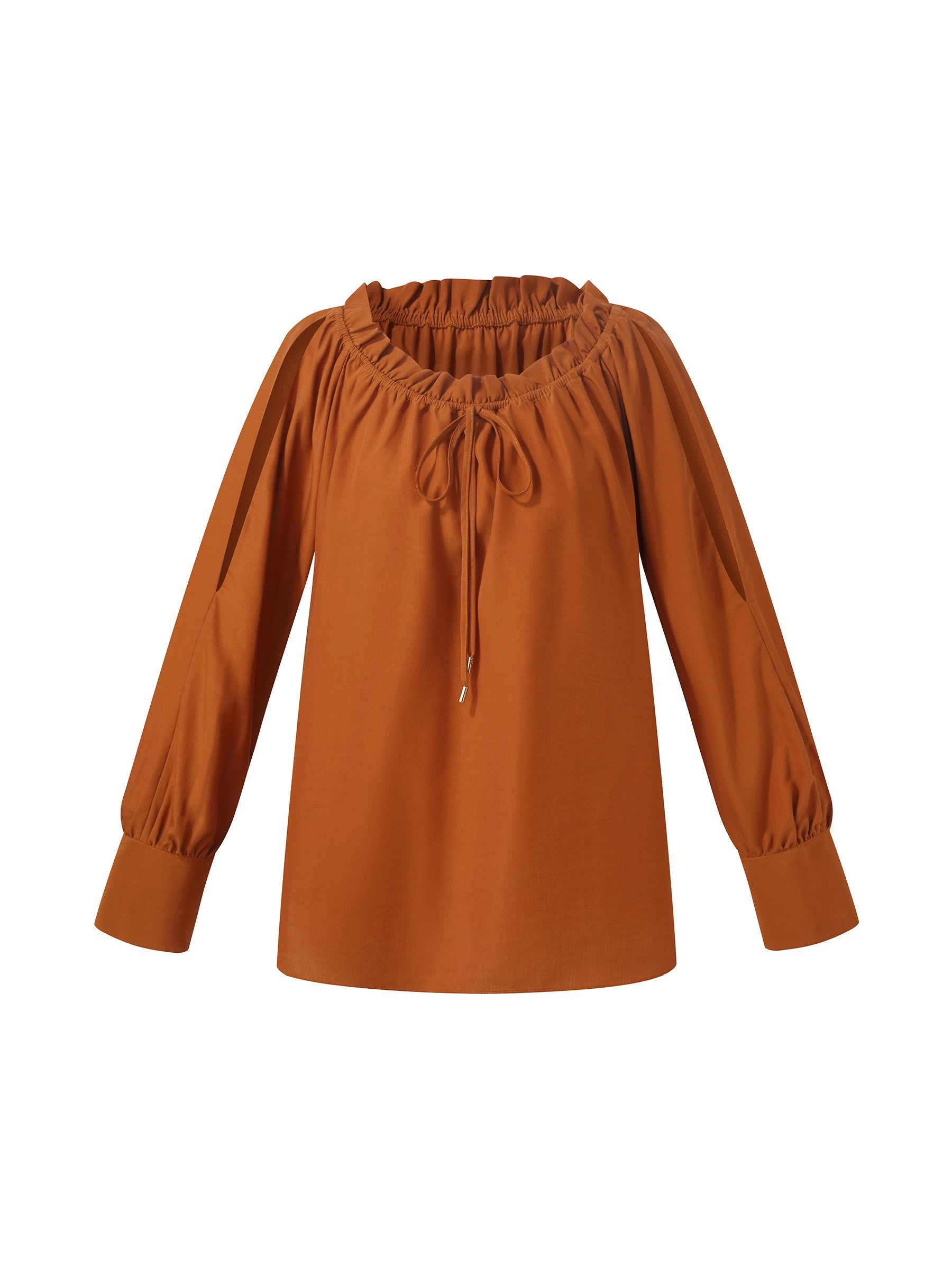 Tencel Asetat Karışımlı Kadın Omuz Açık Bluz