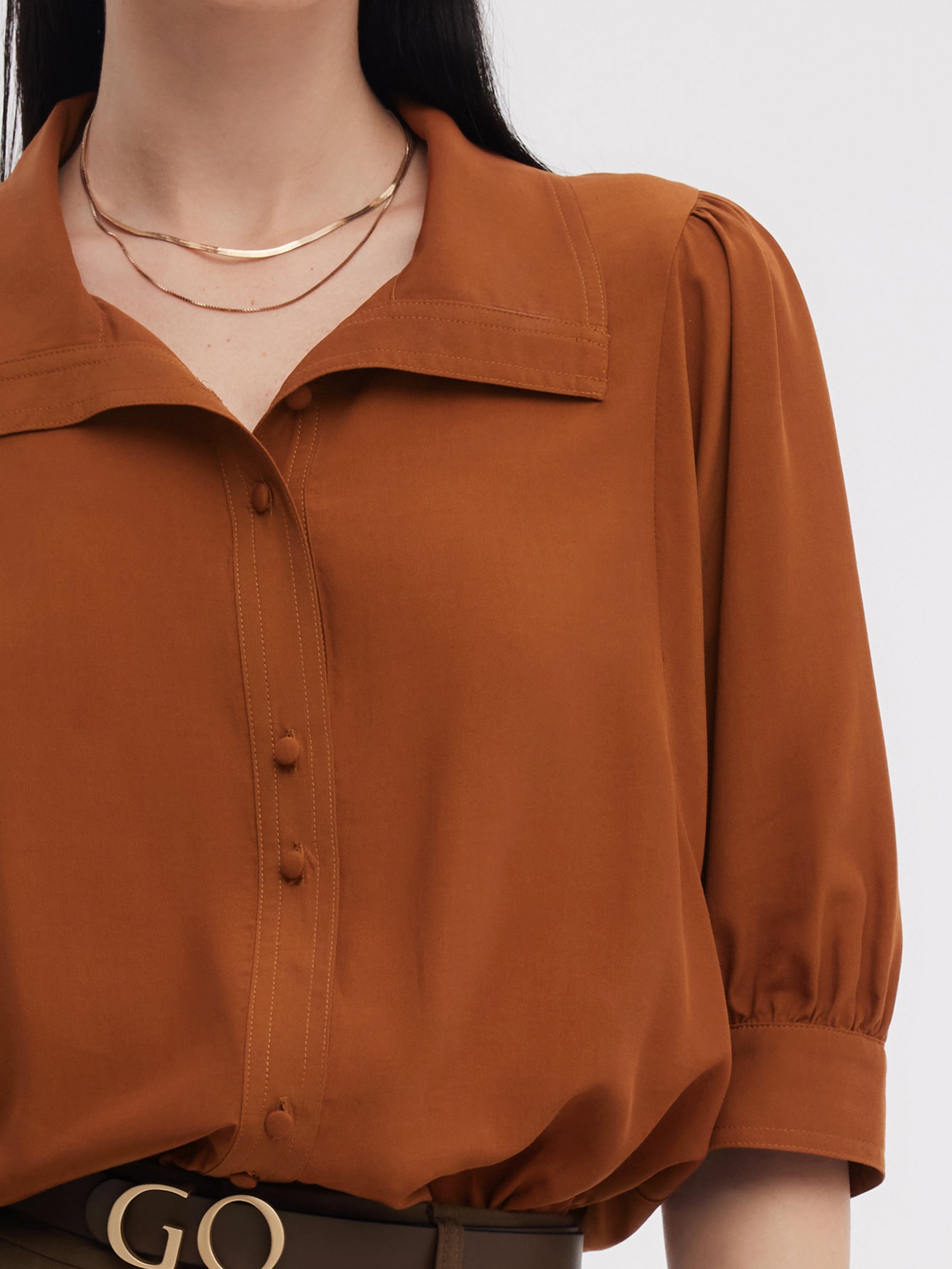 Tencel Asetat Karışımlı Kadın Bol Gömlek