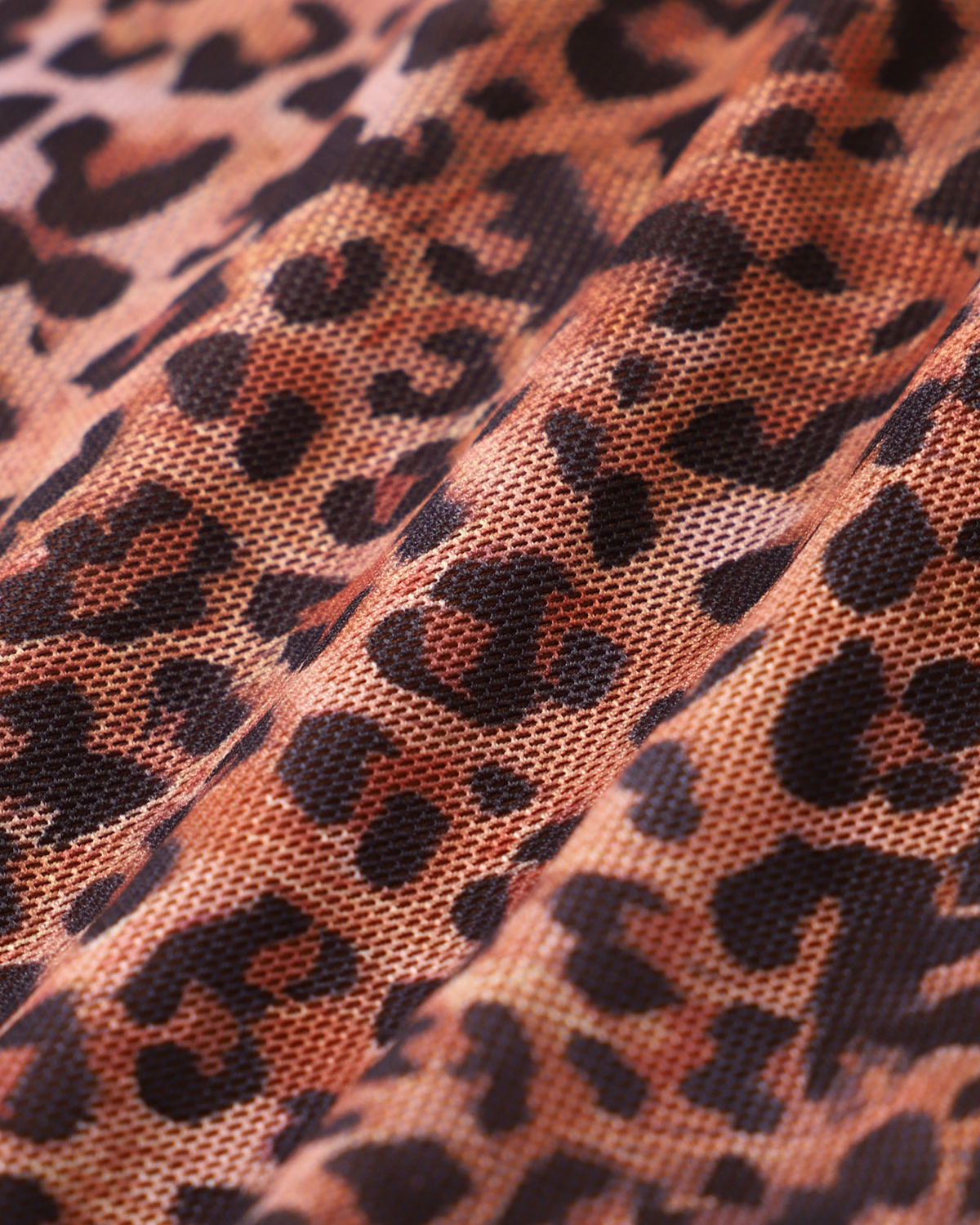 Sueña™ Kahverengi Büzgülü Leopar Desenli Tankini Mayo