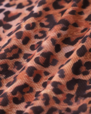 Sueña™ Kahverengi Büzgülü Leopar Desenli Tankini Mayo