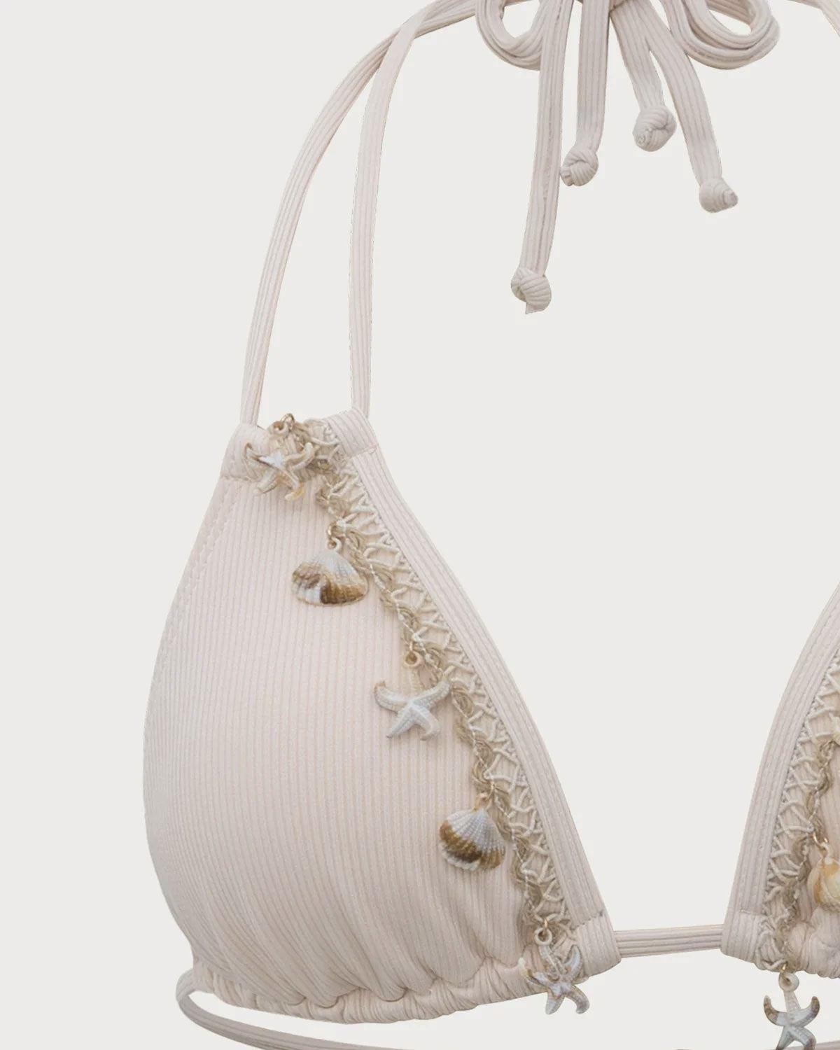 Sueña Beyaz Deniz Kabuğu İşlemeli Bikini Takımı