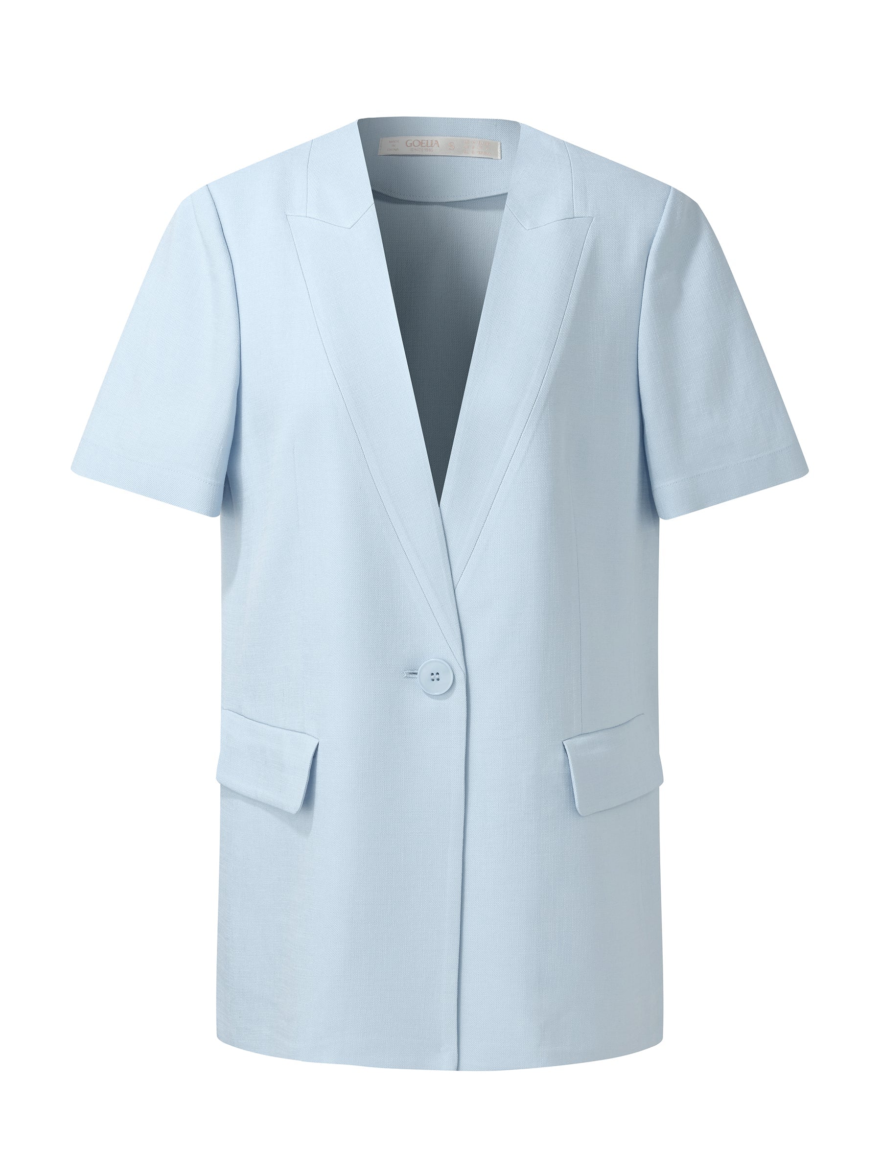 %100 Asetat Kadın Kısa Kollu Blazer