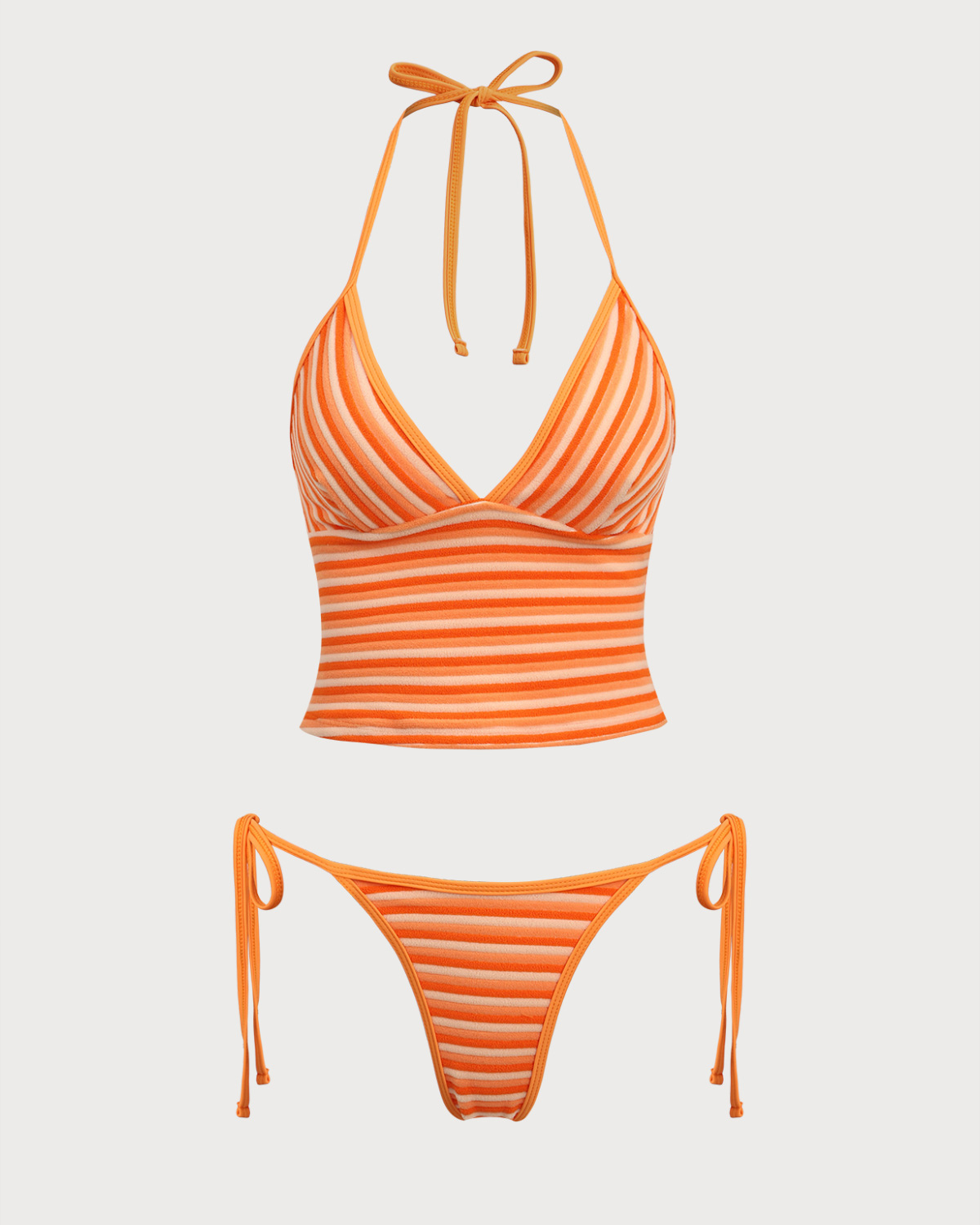 Sueña™ Turuncu Çizgili Tankini Mayo