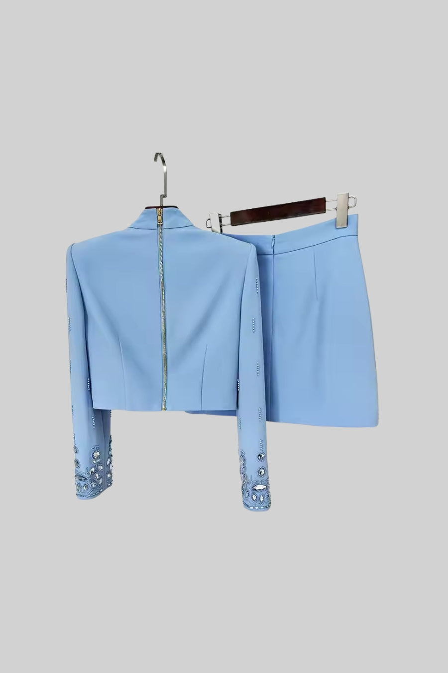 Elmas Süslemeli Mini Etekli Set