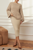 Basic Solid Round Neck Flare Kazak
