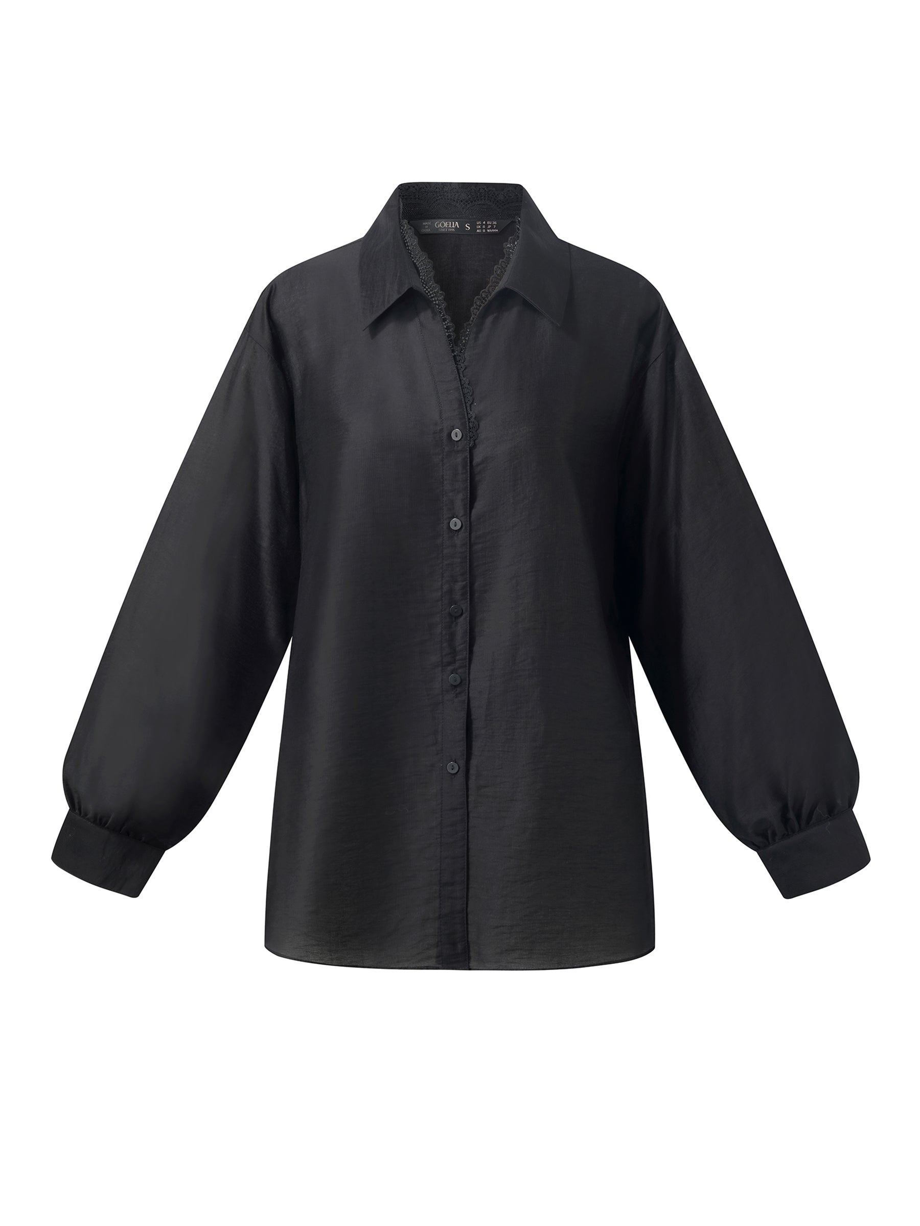 Tencel Karışımlı Dantel V Yaka Kadın Sahte Katmanlı Gömlek