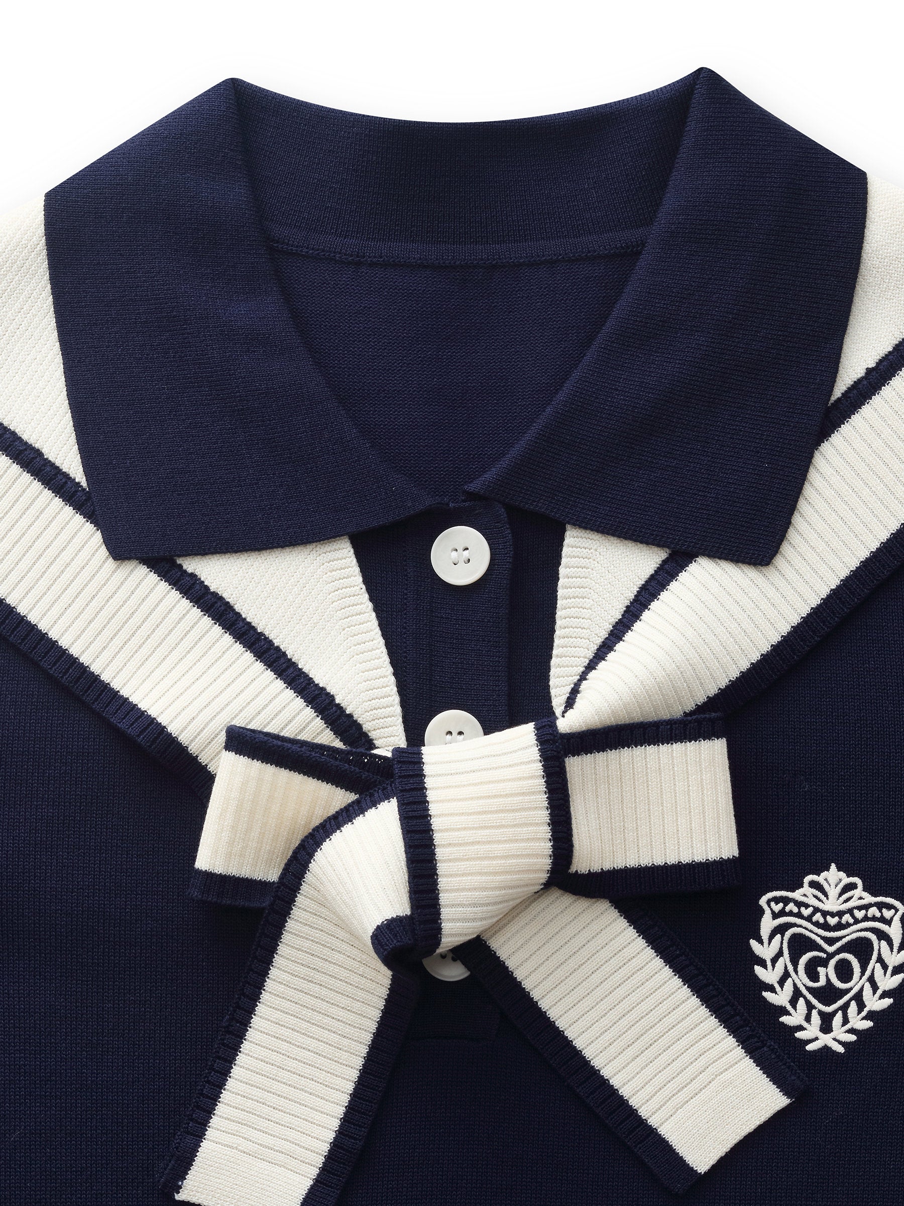 Çıkarılabilir Denizci Yakalı Tencel Karışımlı Kadın Örgü Mini Elbise