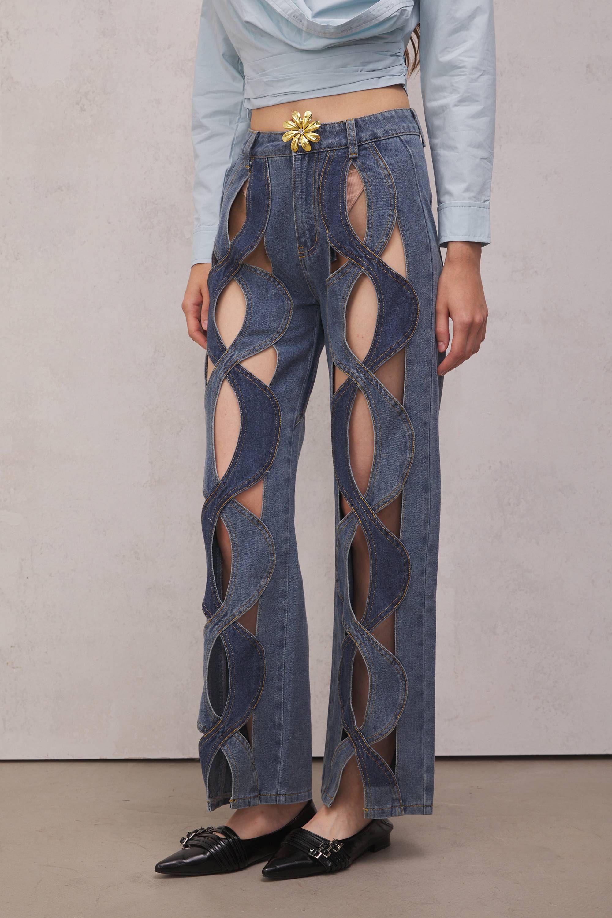 Abigail Hollow Denim Kot
