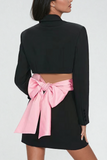 Abimelech Fiyonklu Bağcıklı Kesim Blazer Mini Elbise