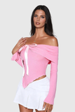 Acantha Düşük Omuz Fiyonklu Asimetrik Bodycon Üst