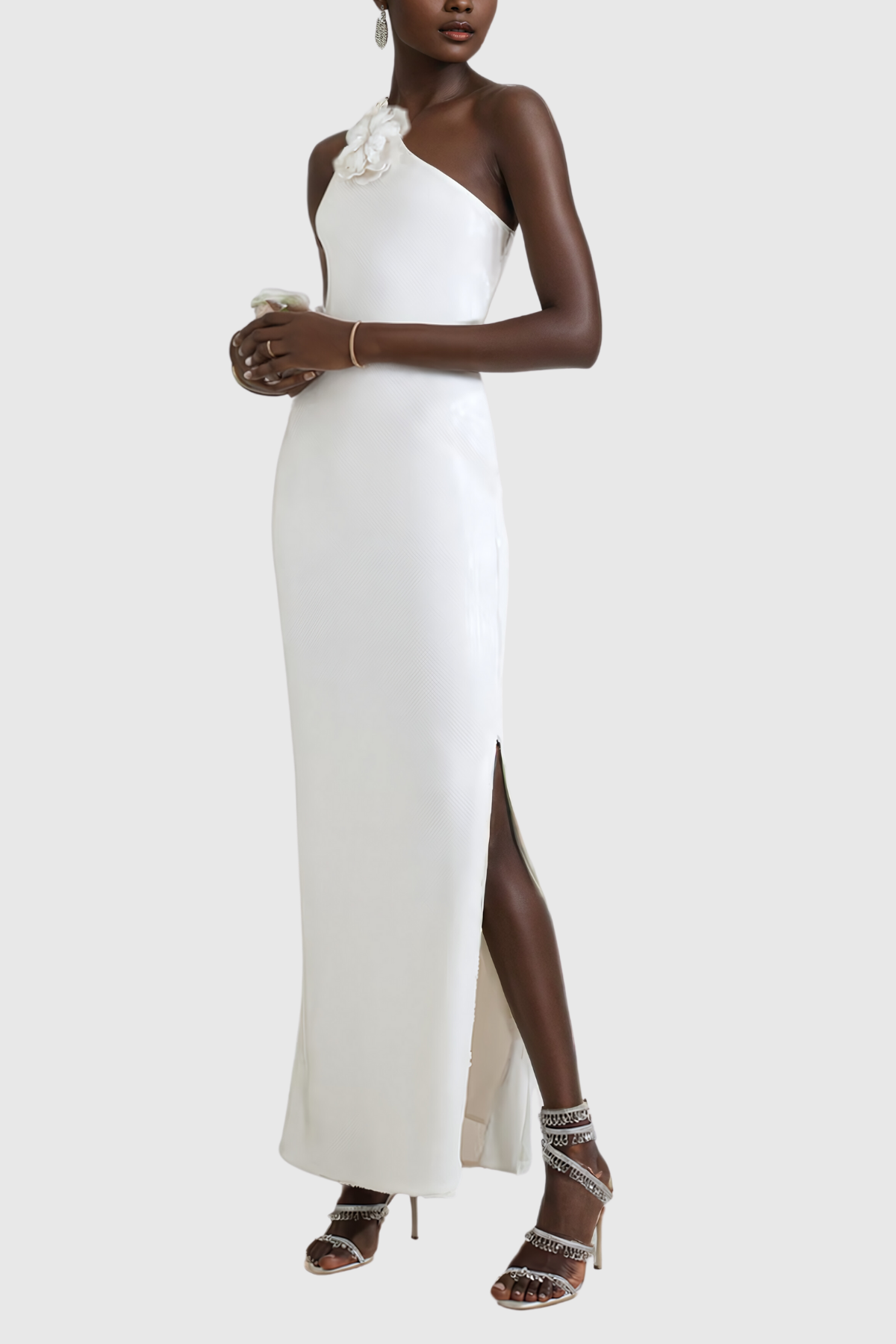 Aceline Payet Boyundan Bağlamalı Bodycon Maxi Elbise