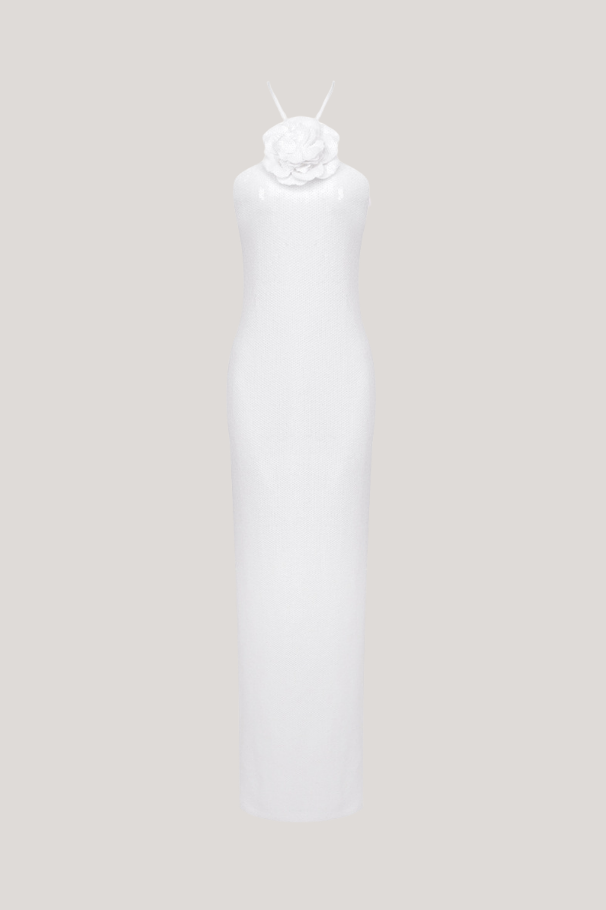 Aceline Payet Boyundan Bağlamalı Bodycon Maxi Elbise
