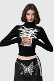 Acevedo Desenli Uzun Kollu Bodycon Üst