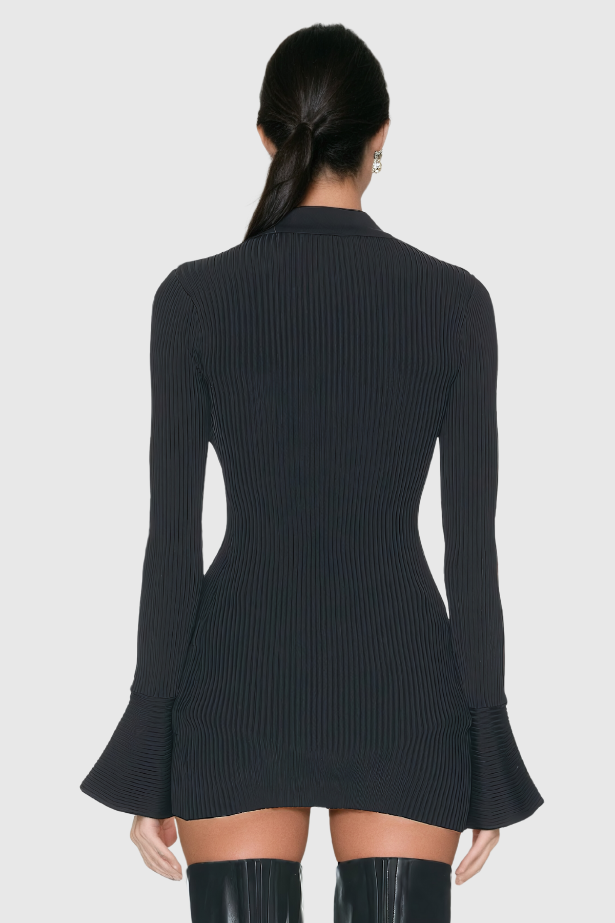 Adalyn Bölünmüş Bodycon Örgü Üst