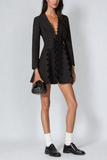 Adoeete Dalma Fiyonklu Bodycon Mini Elbise