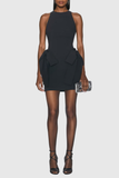 Adriaré Fiyonklu Kolsuz Bodycon Mini Elbise