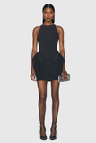 Adriaré Fiyonklu Kolsuz Bodycon Mini Elbise