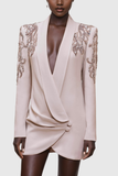 Alliance Taşlı Dantelli Dalma Blazer Mini Elbise