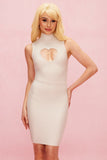 Arich Love Cutout Kolsuz Dar Mini Elbise