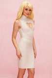 Arich Love Cutout Kolsuz Dar Mini Elbise