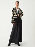 Geometrik Desenli Kimono Hırka