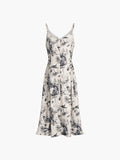 Çiçek Desenli Boho Midi Elbise