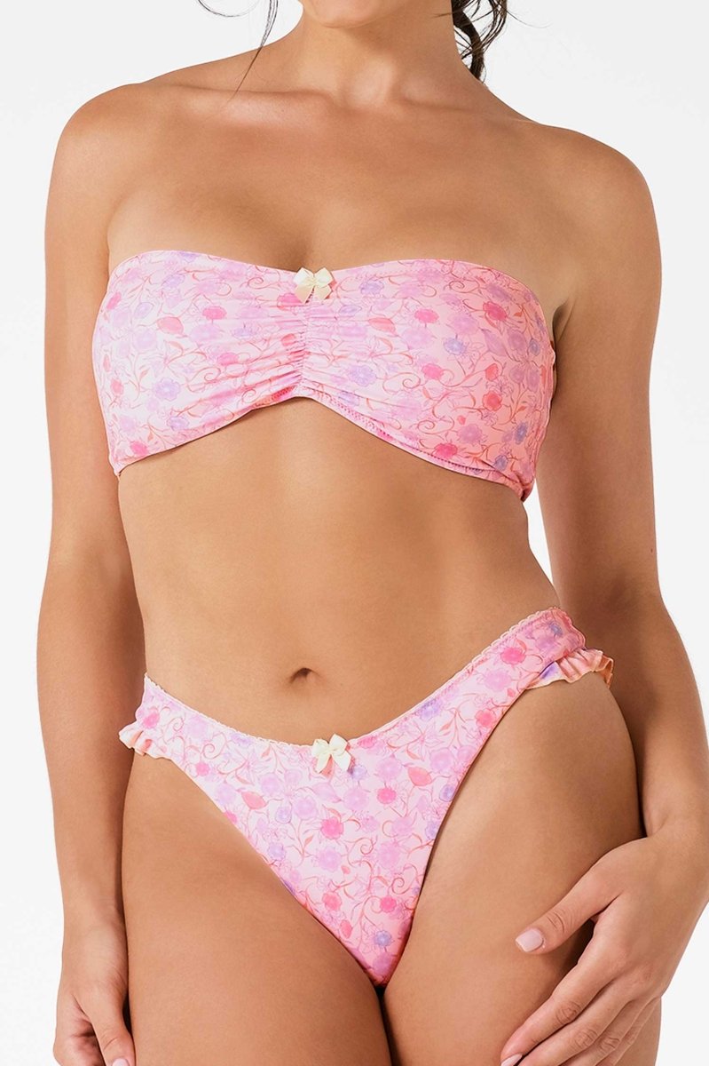 Sueña™ Candice Fırfırlı Cesur Alt / Mille Fleur (Son İndirim)