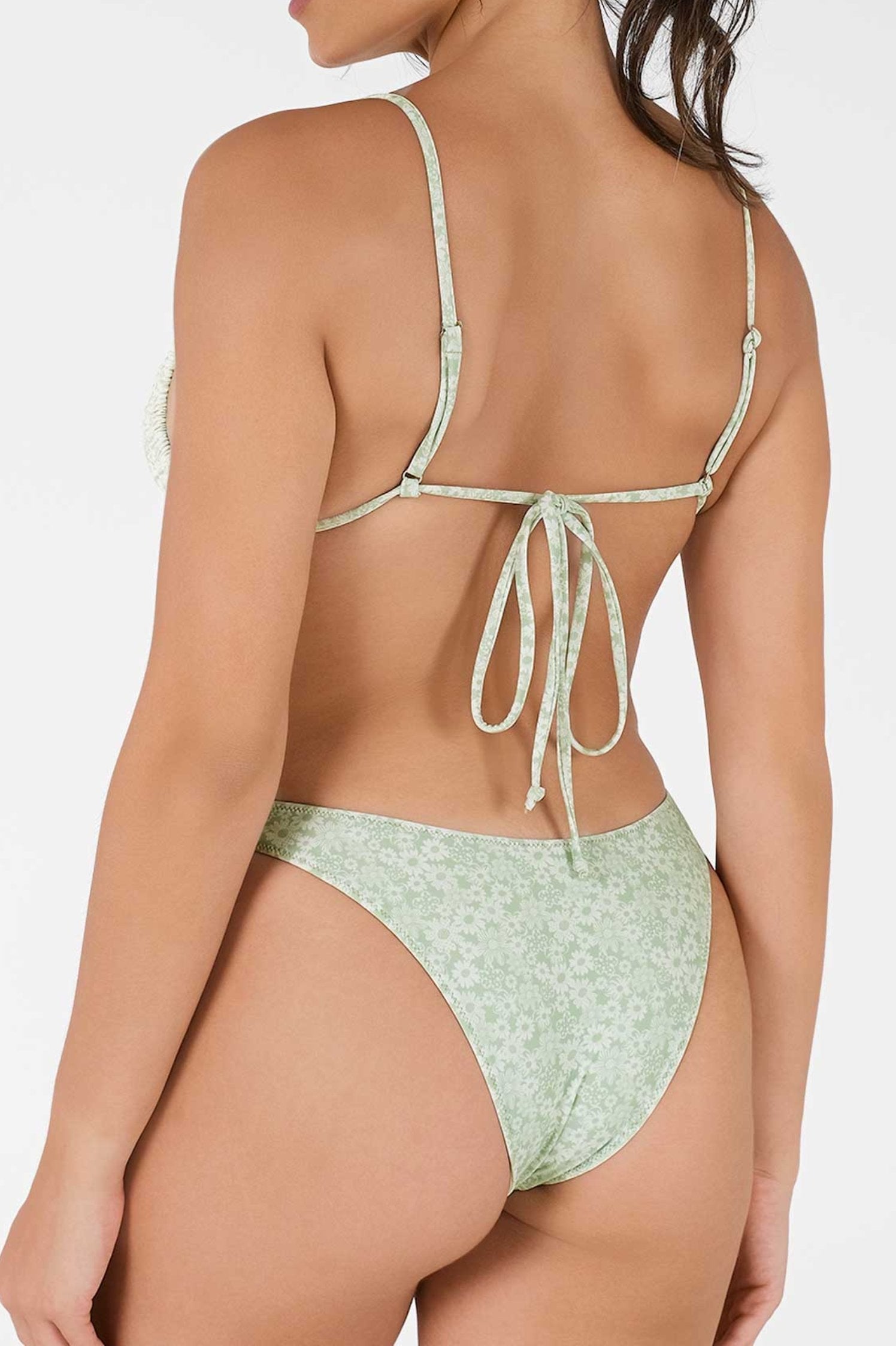 Sueña™ Lana Bağlamalı Bikini Üstü / Yeşil Çiçek