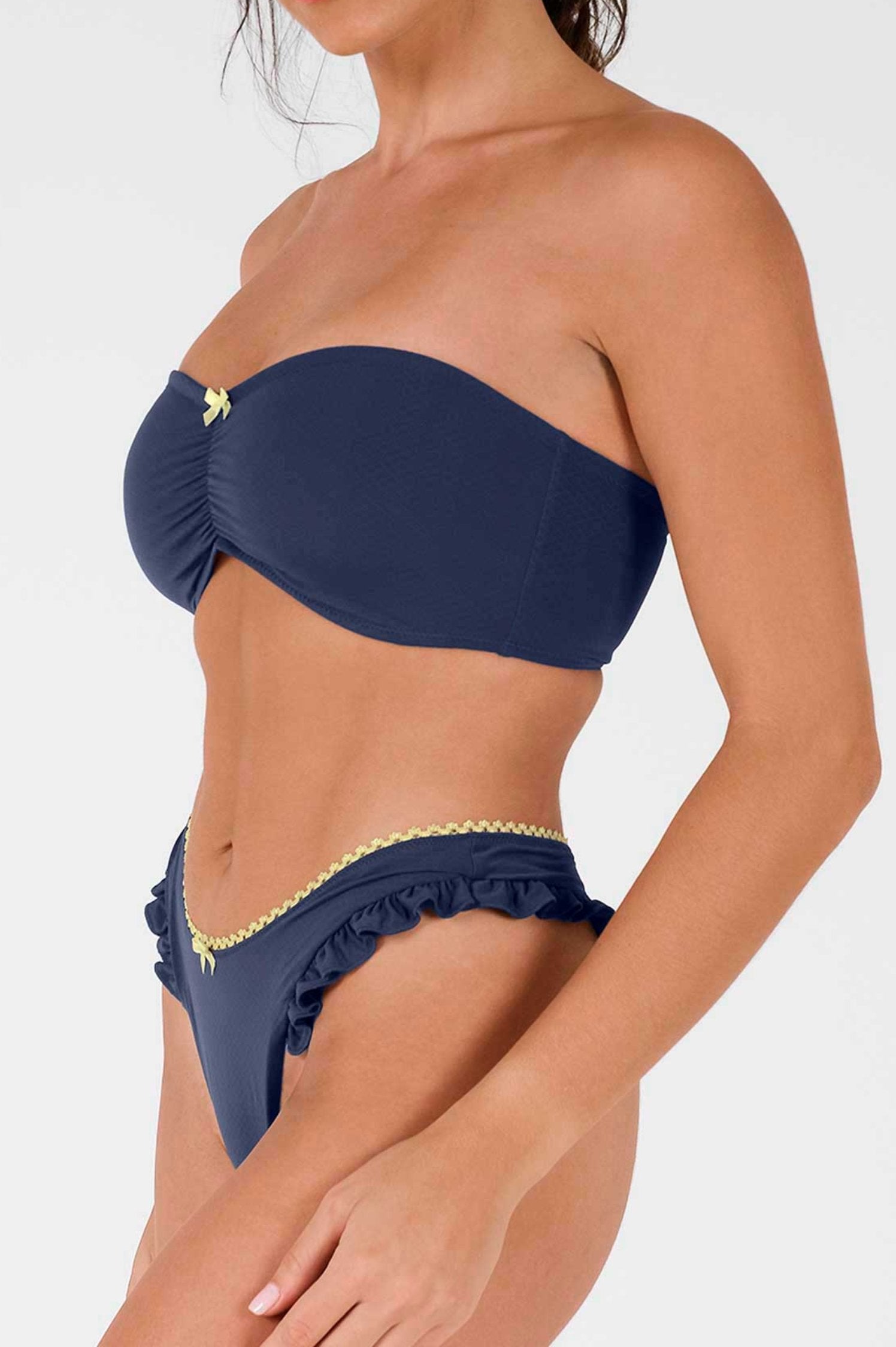 Sueña™ Candice Fırfırlı Cesur Alt / Lacivert Noktalı