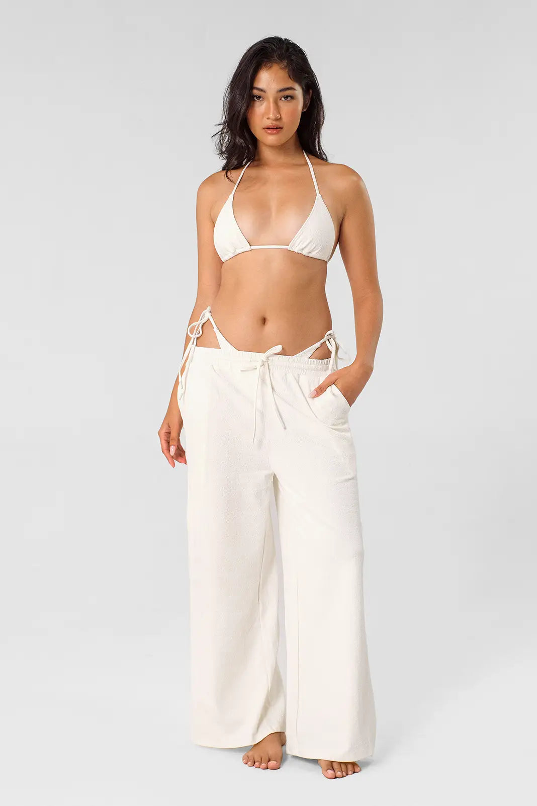 Sueña™ Andie Geniş Paça Pantolon / Vanilla Rom Jakarlı