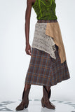 Baila Plaid Patchwork Uzun Etek