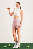 Baldovino Bodycon Ruch Etek Pembe