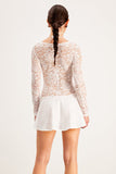 Baldr Lace Çiçekli Volanlı Mini Elbise